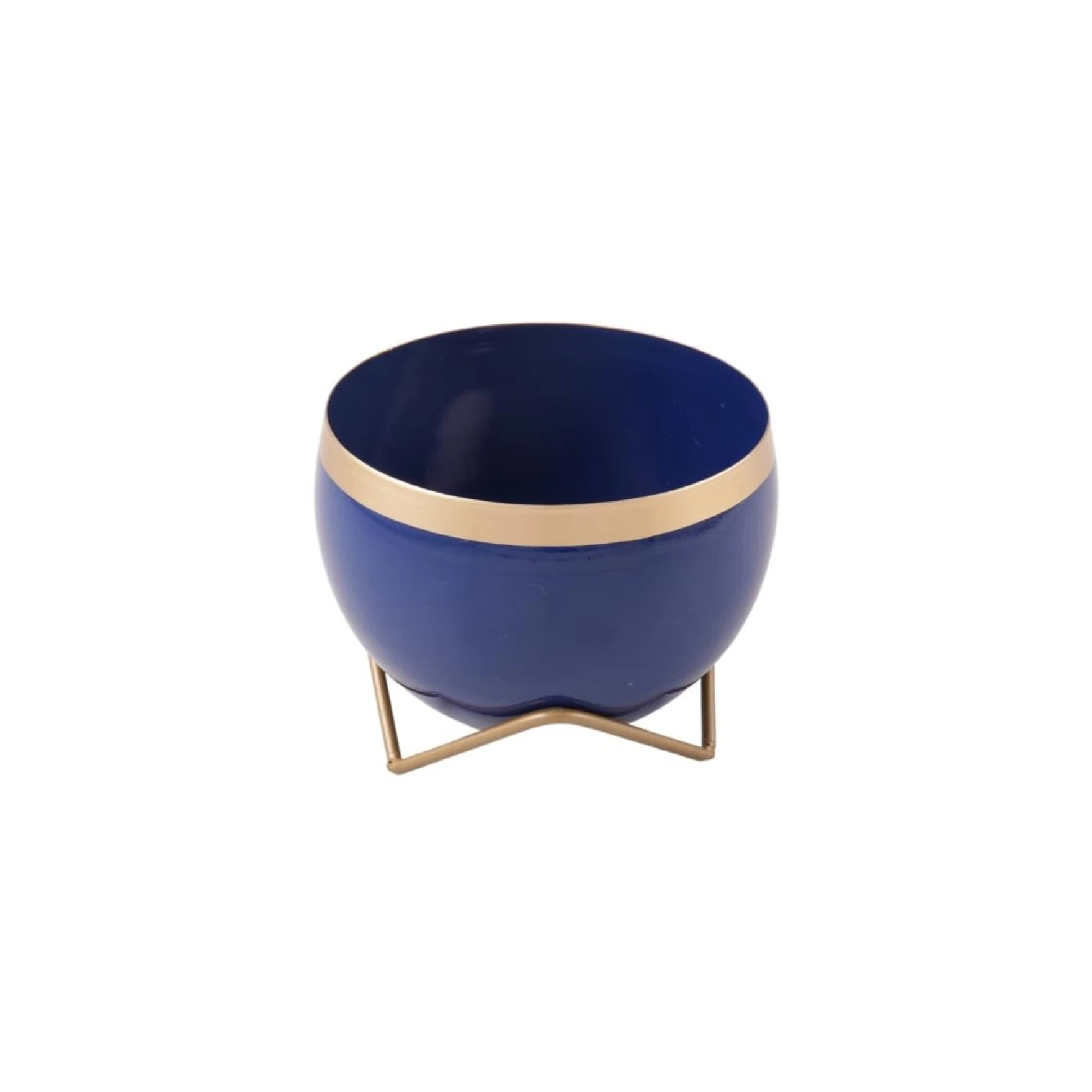 Round Shape Small Size Table Planters Drainage hole with Stand Pot for Living Room Indoor Decorative Planter Outdoor Plant Containers Balcony Decoration Garden Decor Pot,Blue