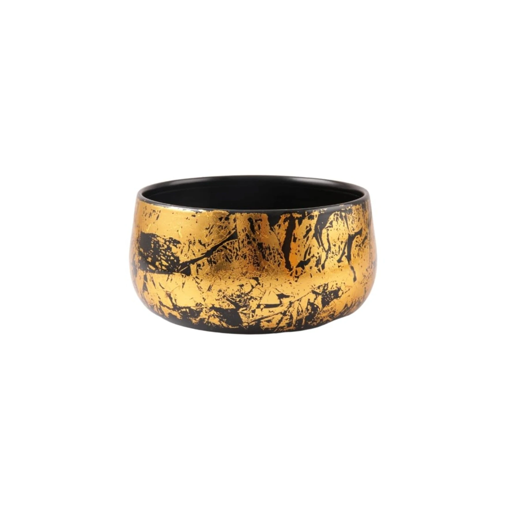 Iron Black and Gold Antique Handi Flower Pot with Drainage Hole Planter for Indoor Plants for Home Decor, Living Room, Kitchen, Bedroom, Table Top, Show Piece, Office, Gifting