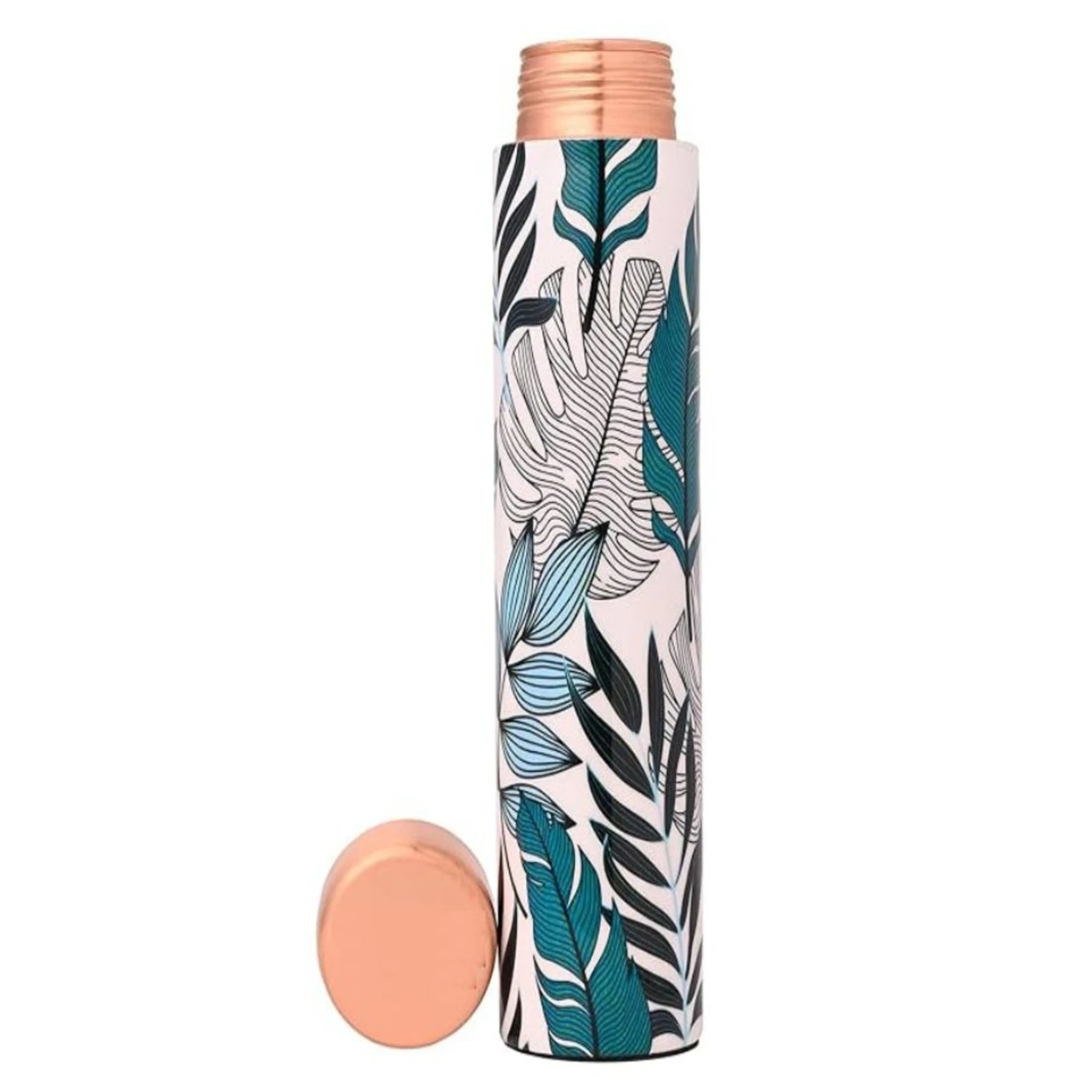 Meenakari Leaf Design 750 ML Leak Proof Pure Copper Water Bottle-Copper Vessel-An Ayuervedic Water Bottle-Capacity 34 Oz Pure Copper Bottle Leaf Design