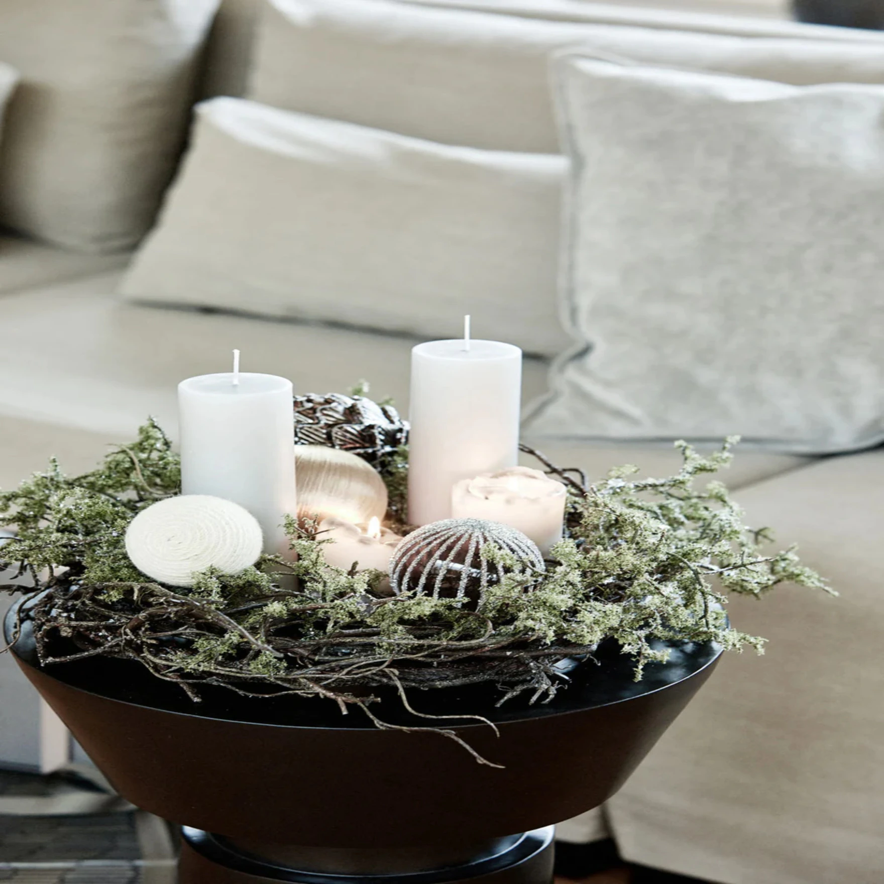 Pure Wax Cinnamon Fragranced (Cinnamon) Pillar Candles, Set of 4 Scented Pillar Candles Color White