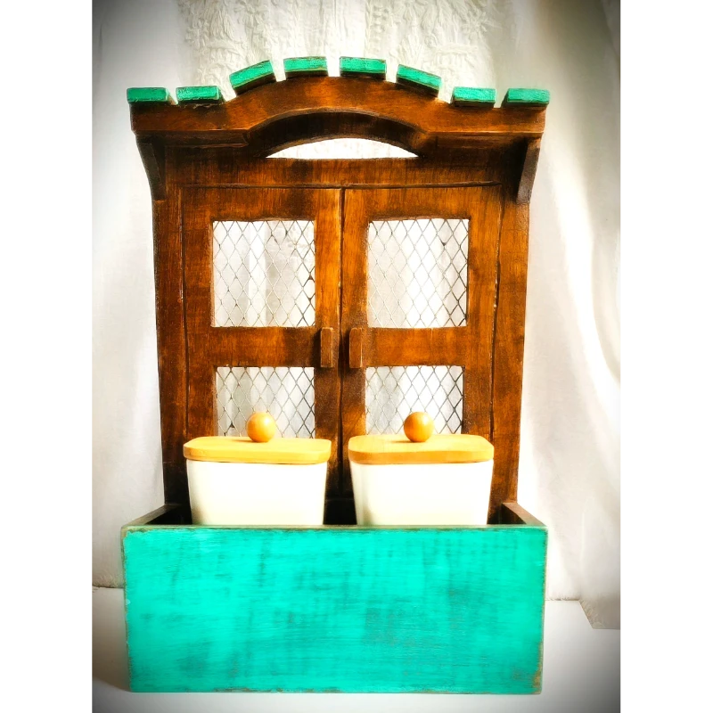 Handcrafted Wooden Flower Pot