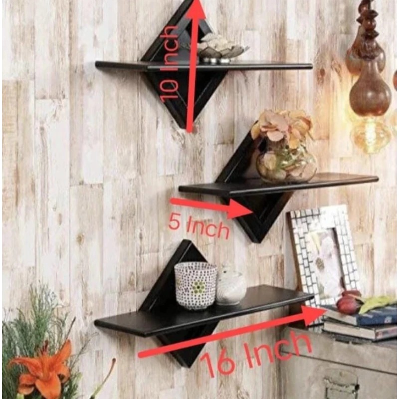Set of 3 Decorative Wall Shelves