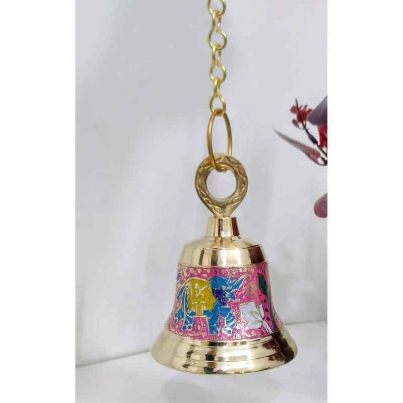 Pink Pooja Bell for Chakra Healing