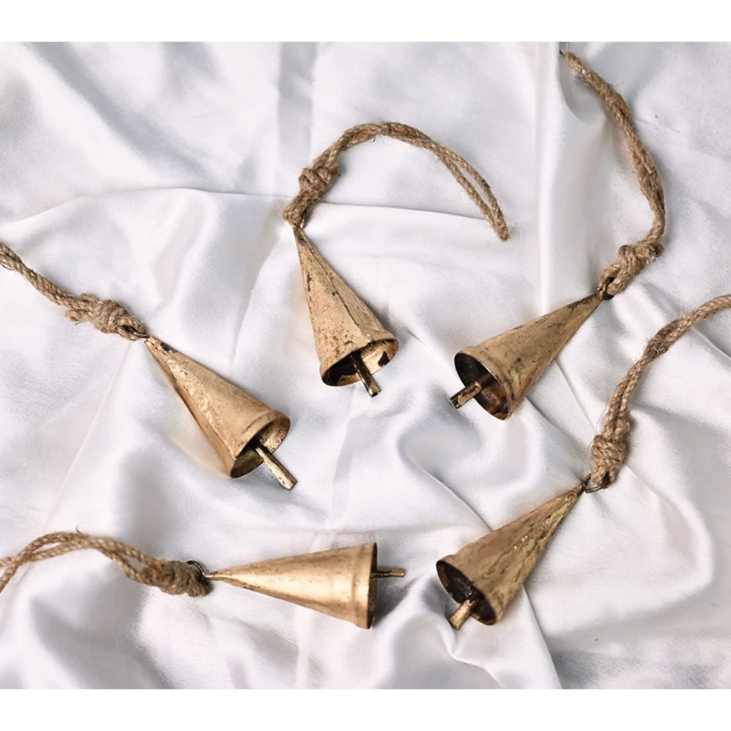 Set of 5 Cone Shaped Hanging Bells