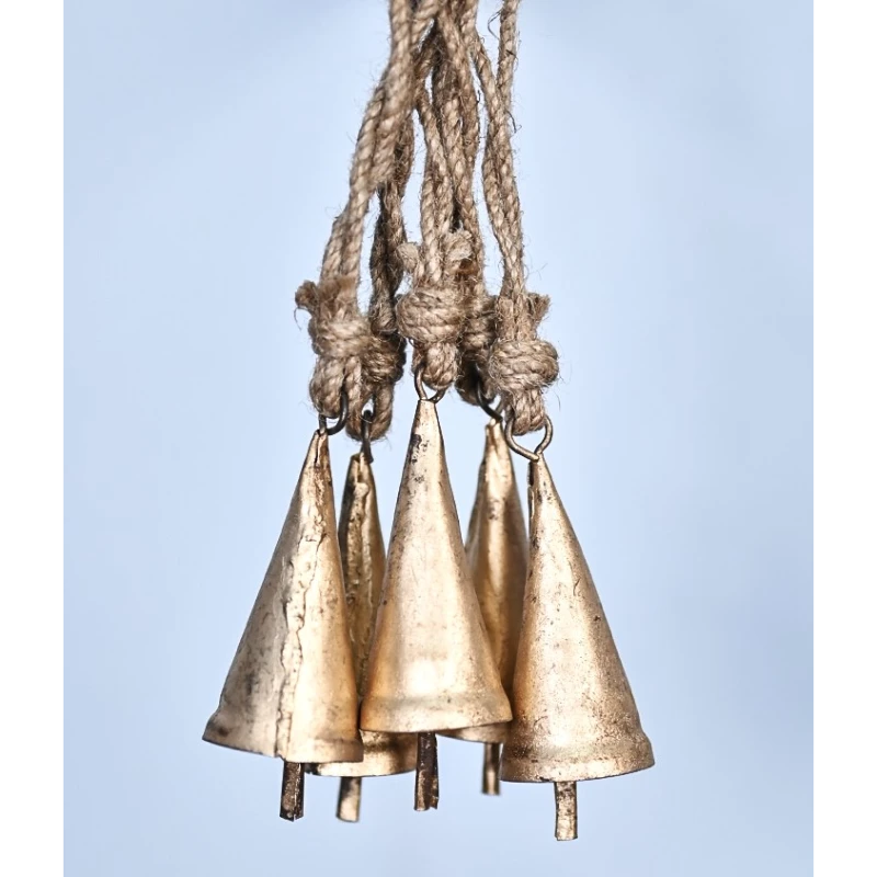 Set of 5 Cone Shaped Hanging Bells