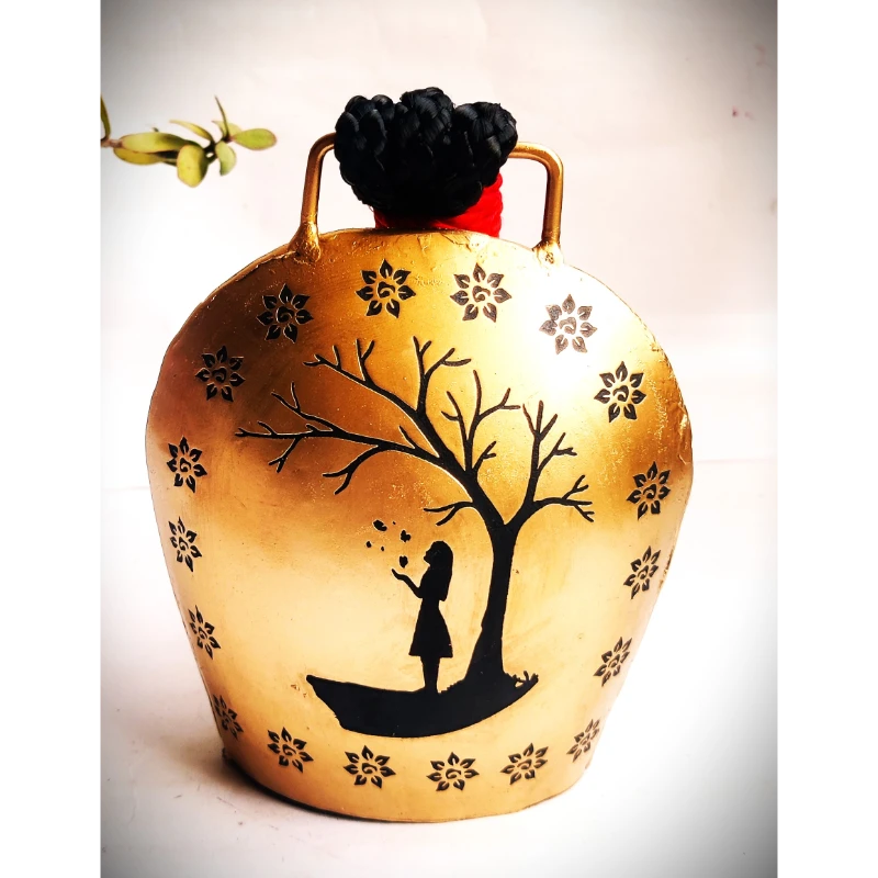 Girl Under a Tree Metal Wind Chime Bell