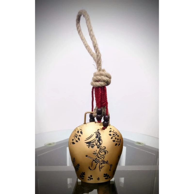 Rustic Krishna Cowbell with Antique Finish