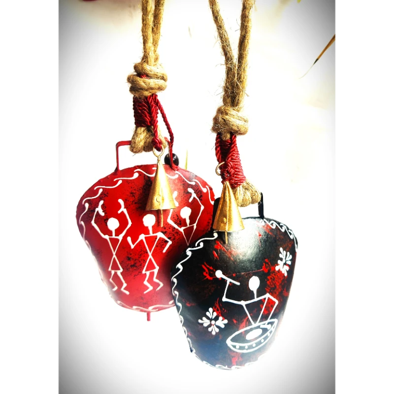 Handmade Warli Art Cowbell