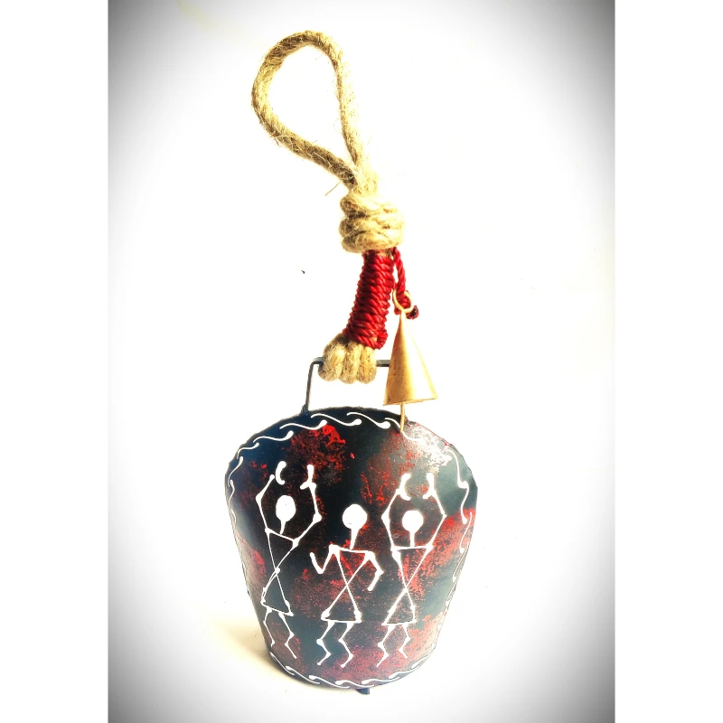 Handmade Warli Art Cowbell