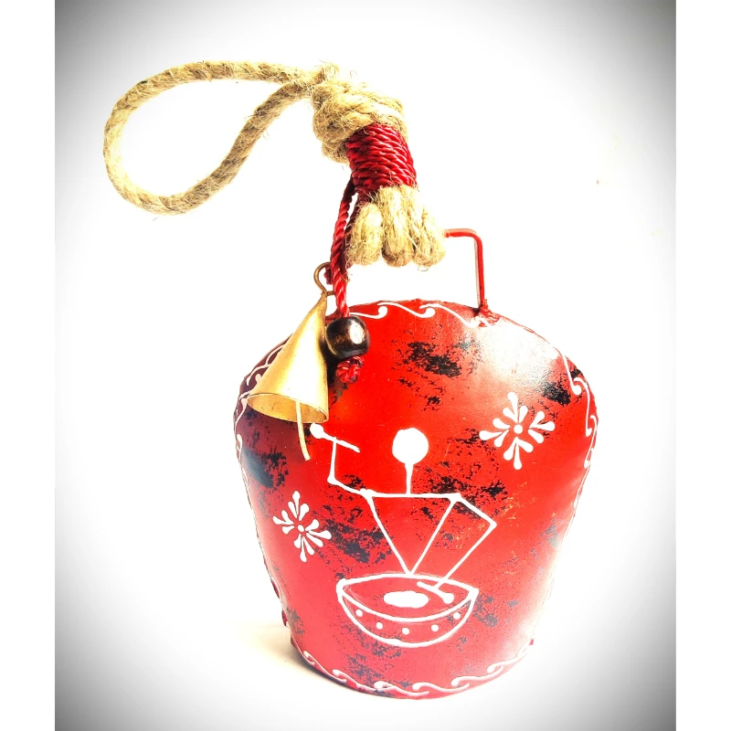 Handmade Warli Art Cowbell