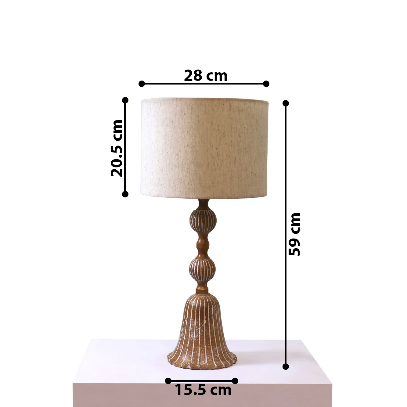 Lars' Bohemian Table Lamp - Elegant Iron Base & Eclectic Design