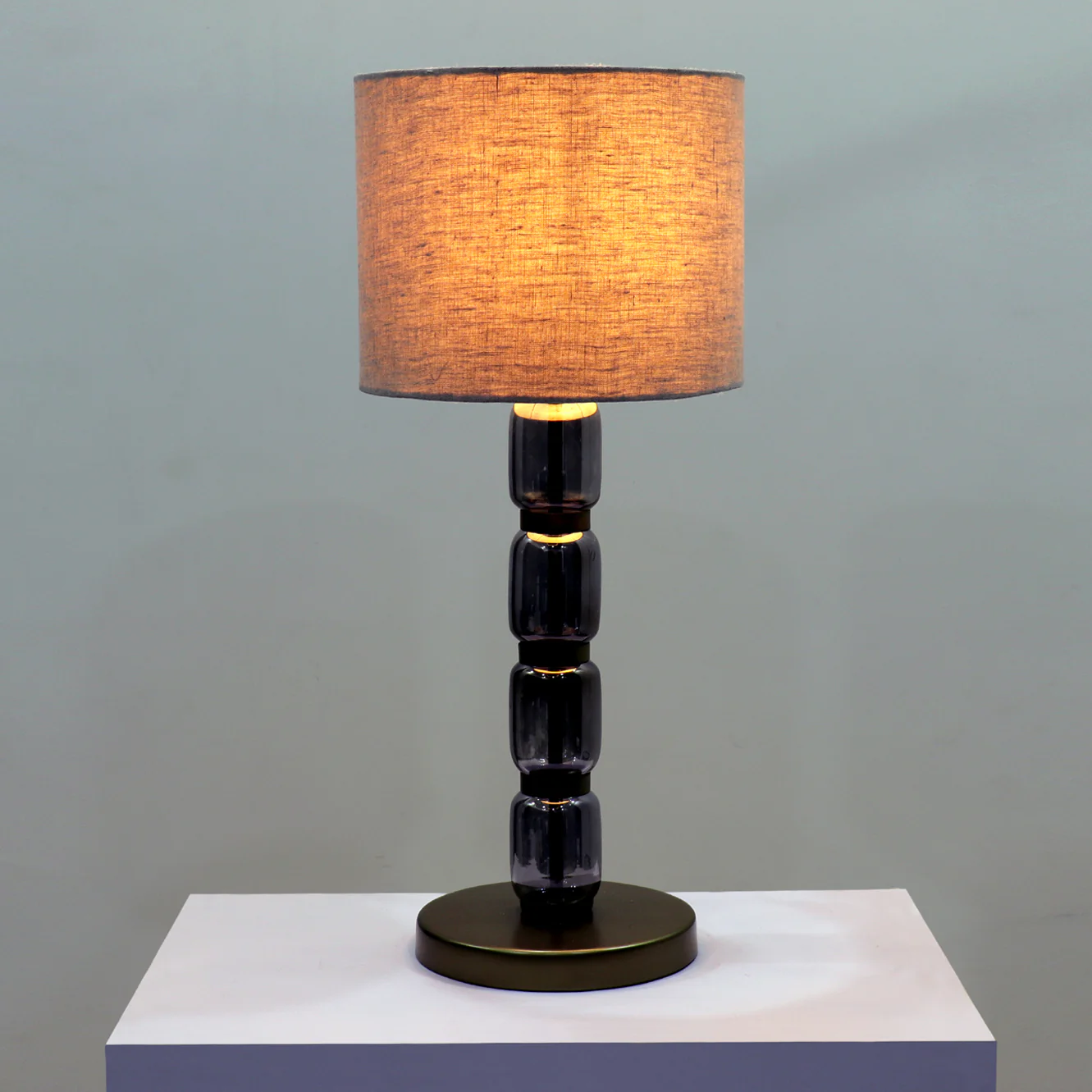 Valore Glass  Table Lamp - Elegant Iron Base & Eclectic Design