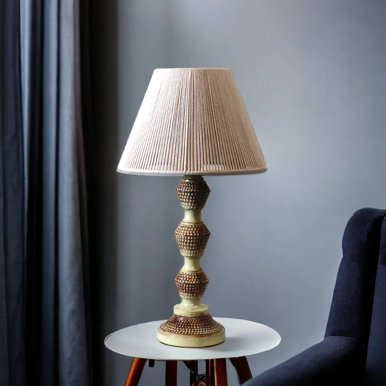 Knoxx Table Lamp - Elegant Iron Base & Eclectic Design