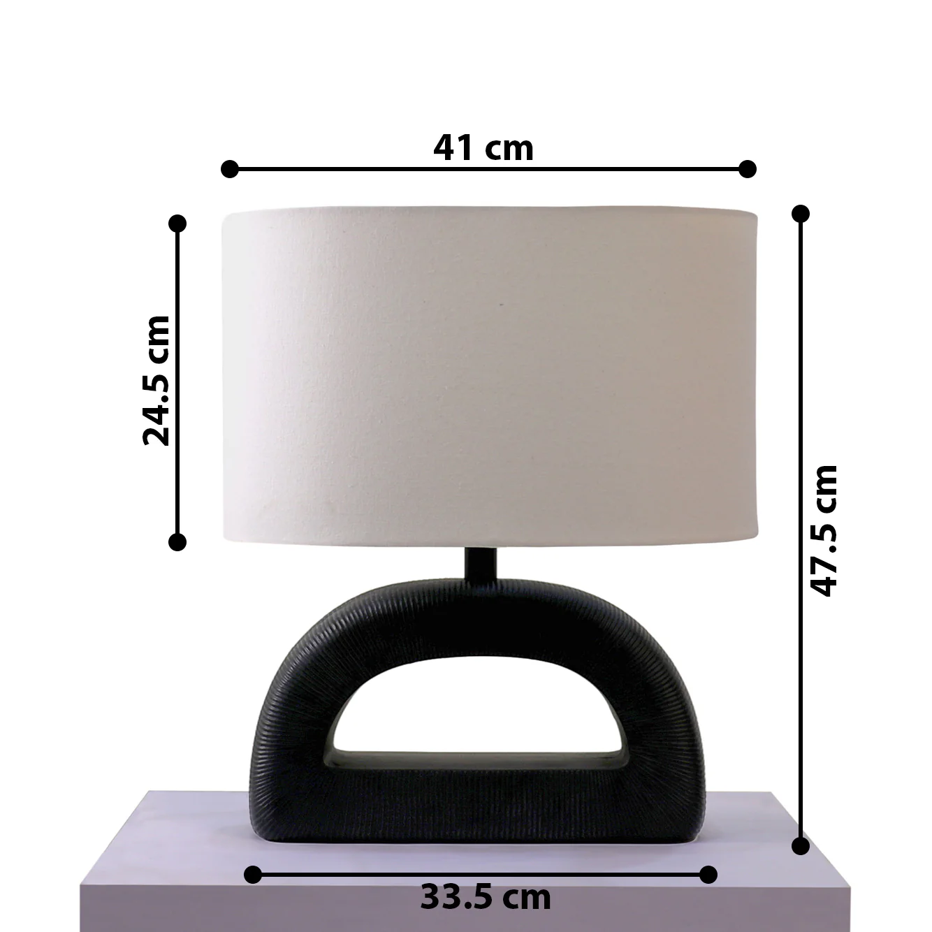 Leuto Table Lamp - Elegant Iron Base & Eclectic Design