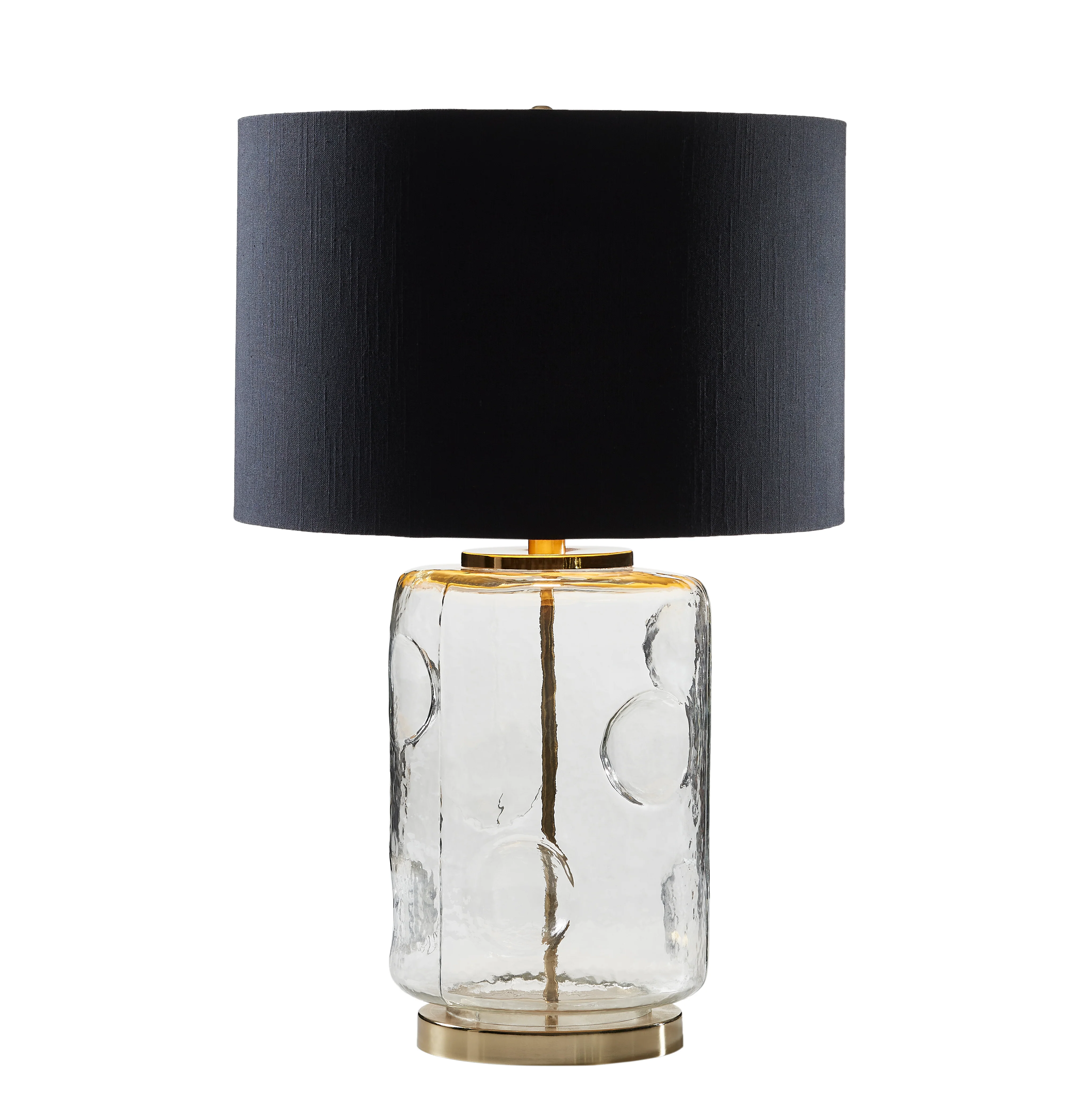 Glanz Glass Table Lamp - Elegant Iron Base & Eclectic Design