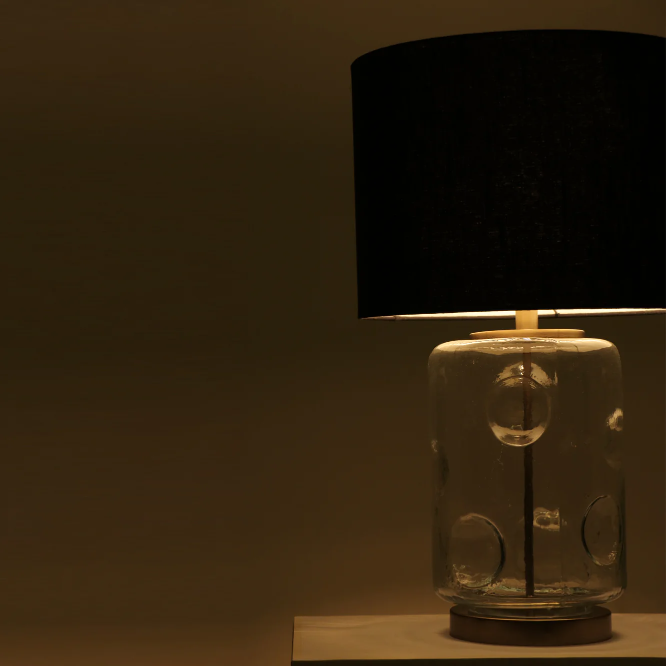 Glanz Glass Table Lamp - Elegant Iron Base & Eclectic Design