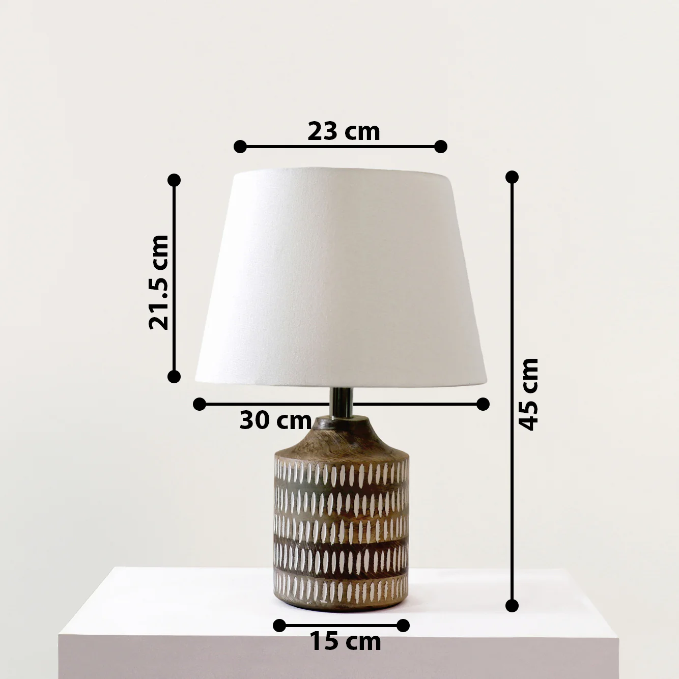 Naybu Straight Table Lamp - Elegant Iron Base & Eclectic Design
