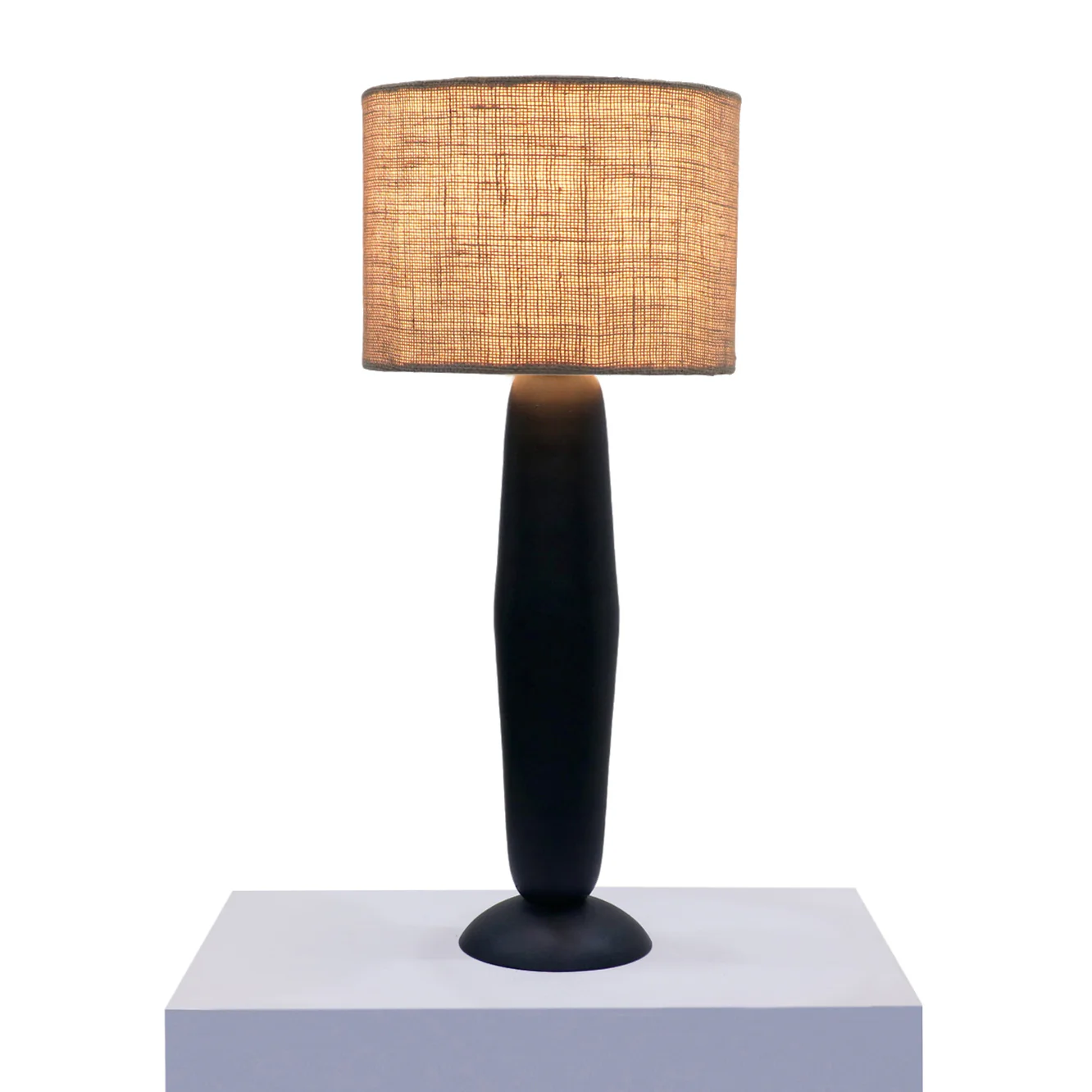Noirjute Table Lamp - Elegant Iron Base & Eclectic Design