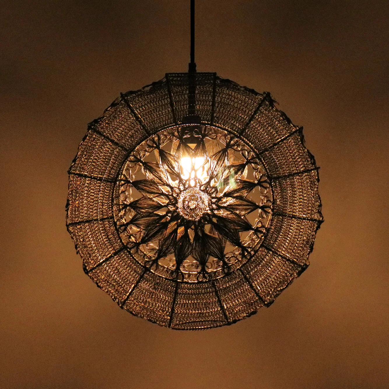 Warind Handcrafted Hanging Elegant Iron Base & Eclectic Design