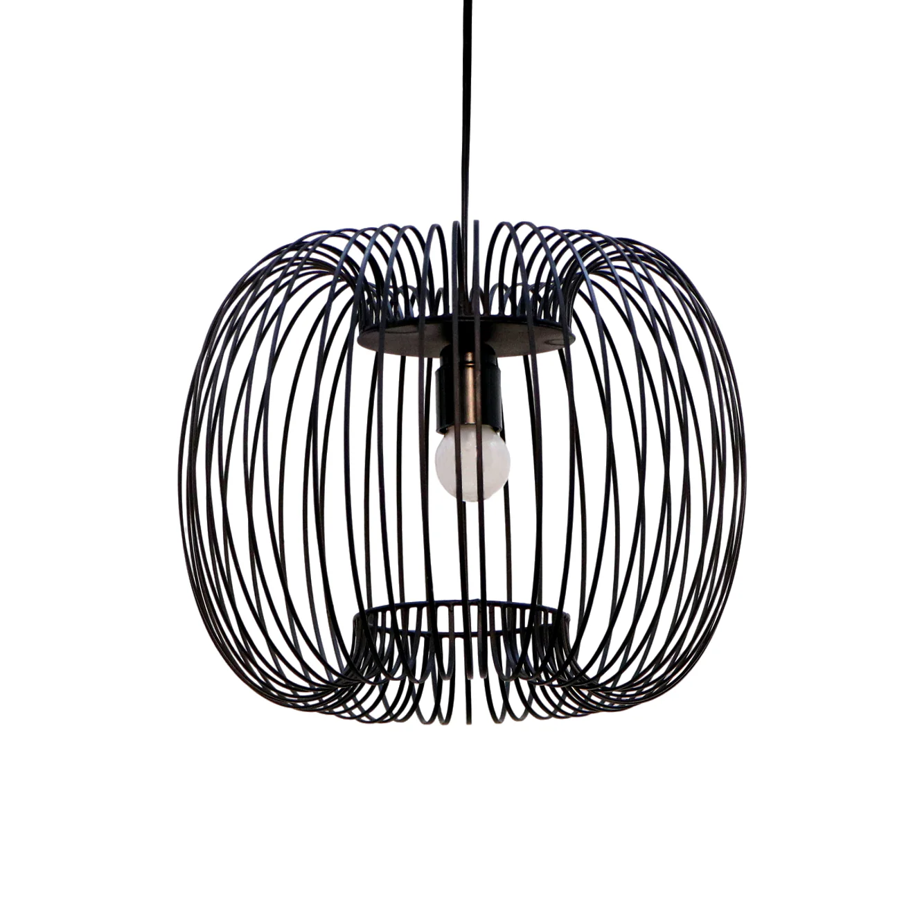 Zura Bubble Pressed Black Hanging Elegant Iron Base & Eclectic Design