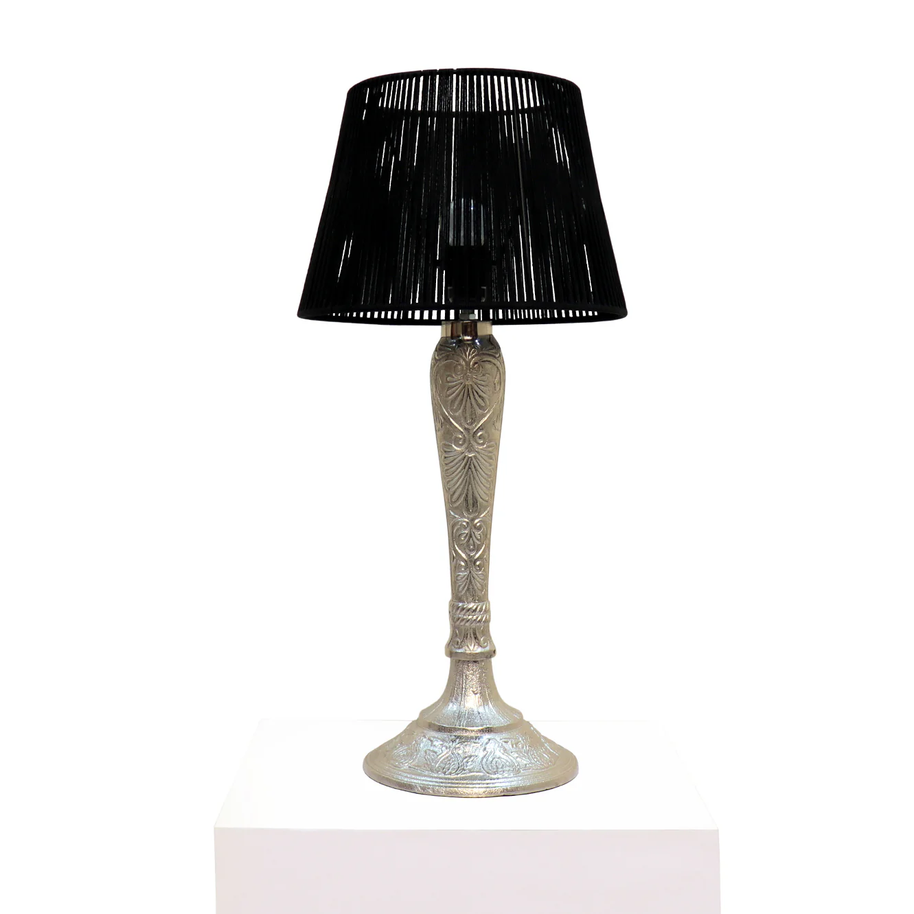 Viraag Table Lamp - Elegant Iron Base & Eclectic Design