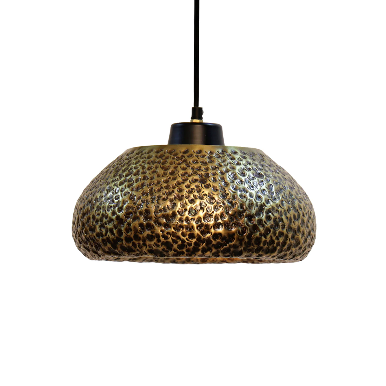 Folklore Large Hanging Lamp Elegant Iron Base & Eclectic Design