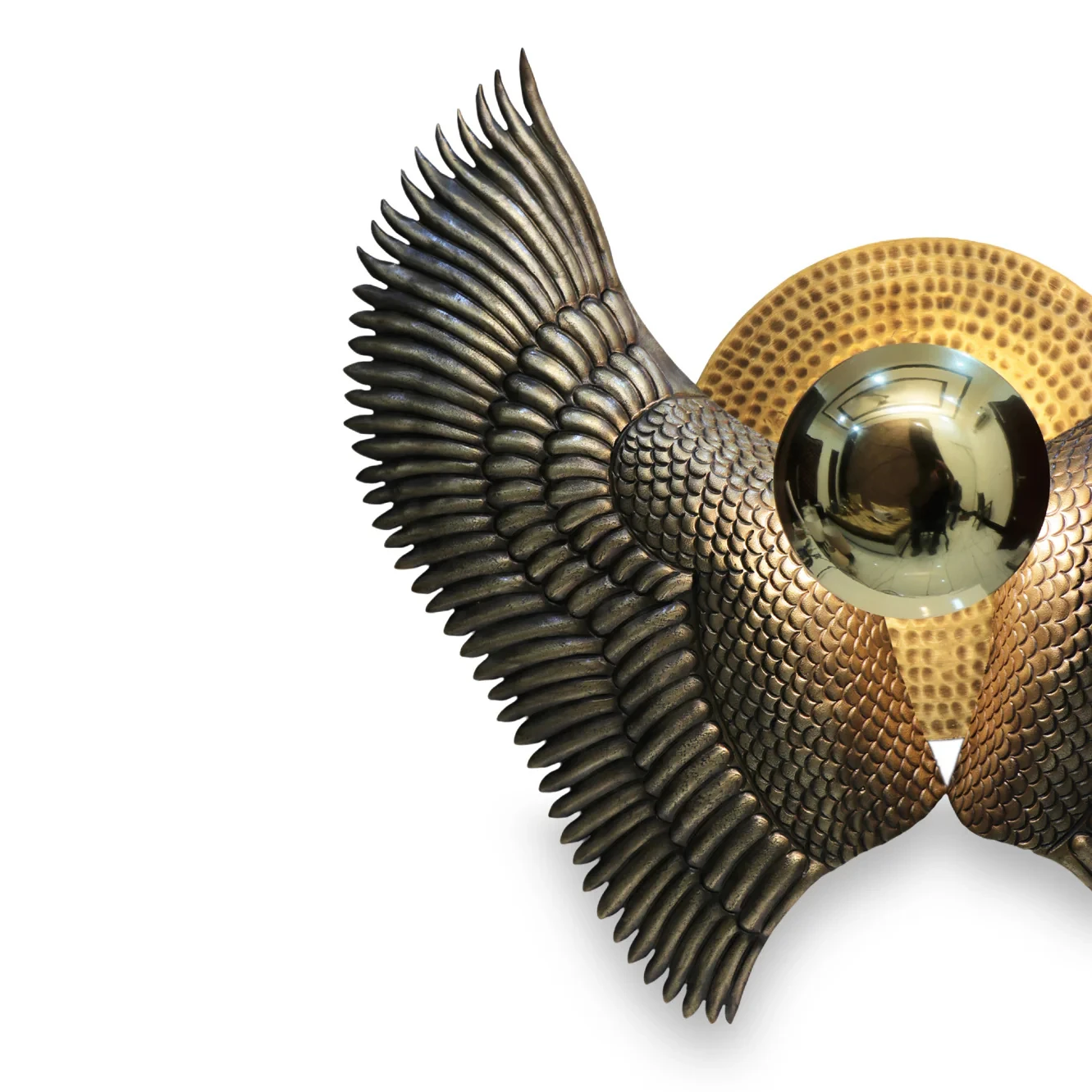 Adler Wing Wall Lamp Elegant Iron Base & Eclectic Design