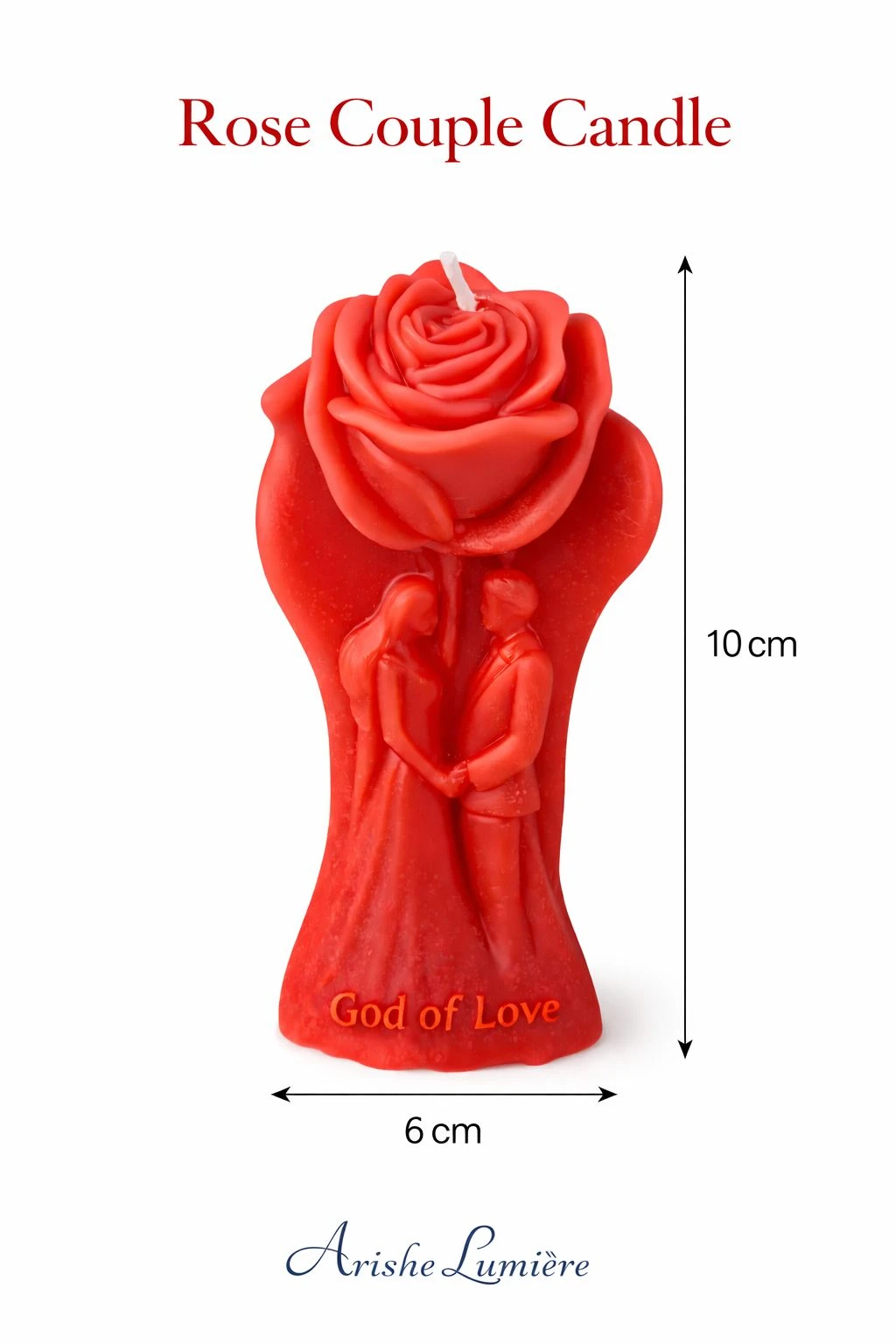 Rose Couple Luxury Scented Candle – Romantic Sculpted Soy Wax Décor Candle