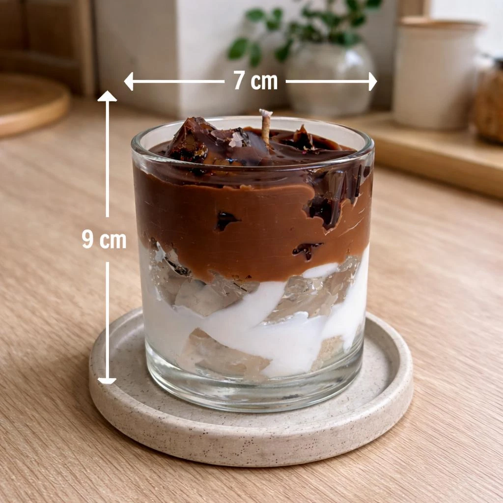 Choco Latte Luxury Scented Candle – Café-Inspired Soy Wax Glass Jar Candle