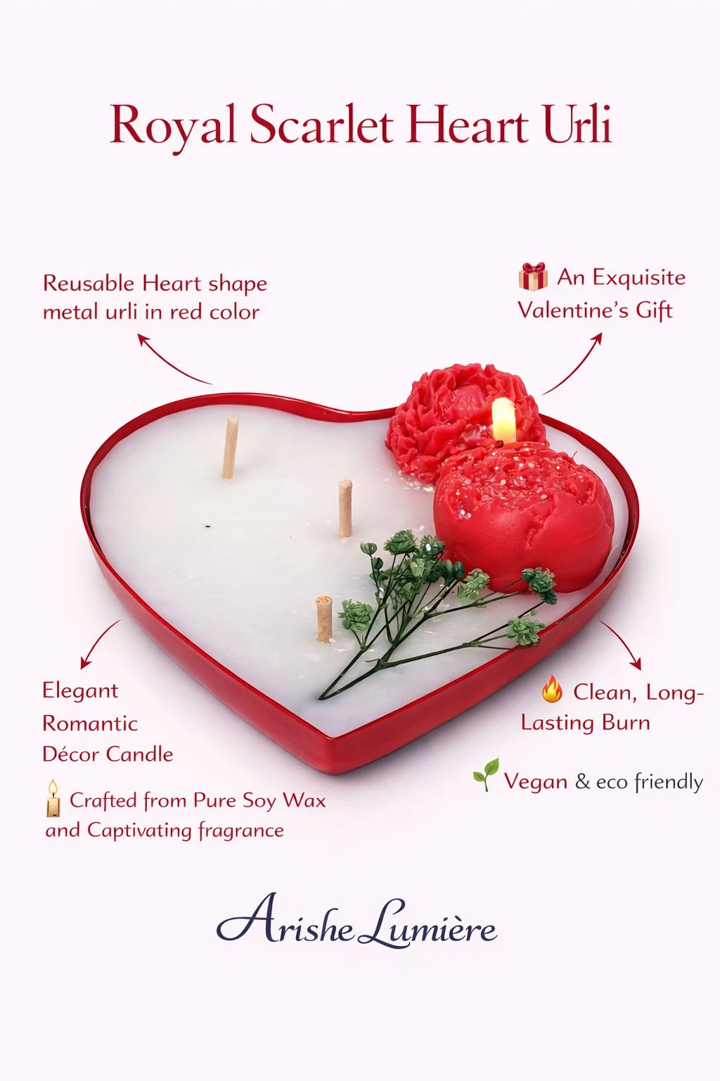 Metal Urli with Pure Soy Wax