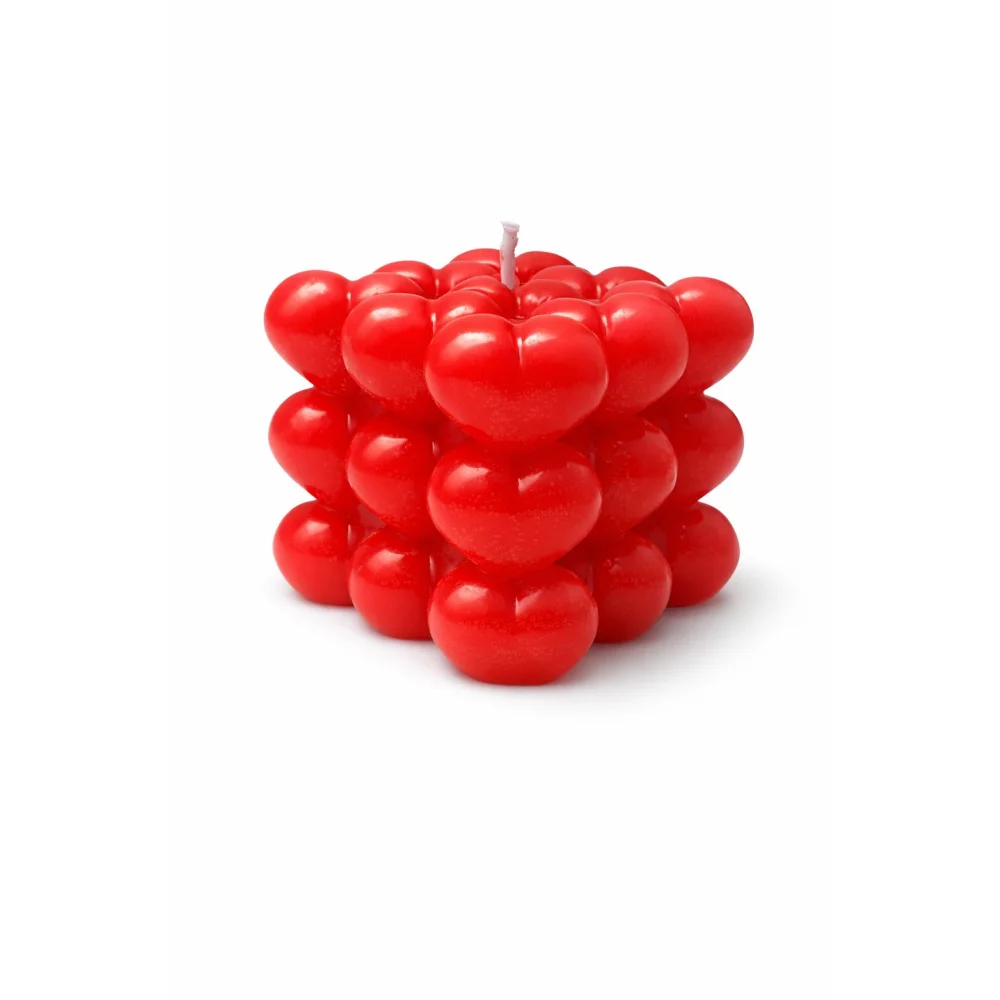 Set of 2 Heart Cube Scented Candles – Handcrafted Romantic Decorative Candles for Home & Gifting