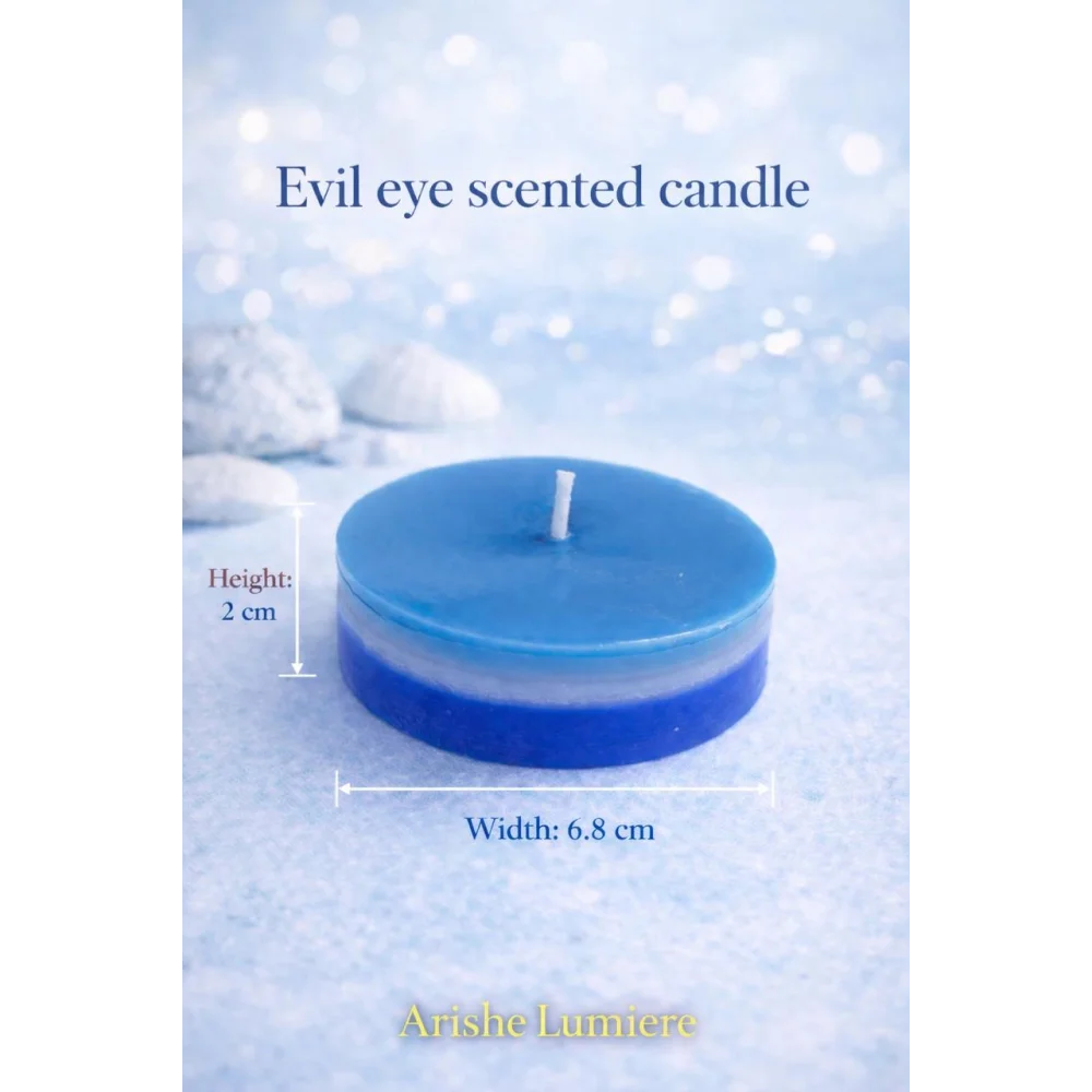 Evil Eye Scented Candle – Handcrafted Blue Protective Candle for Peace & Positivity
