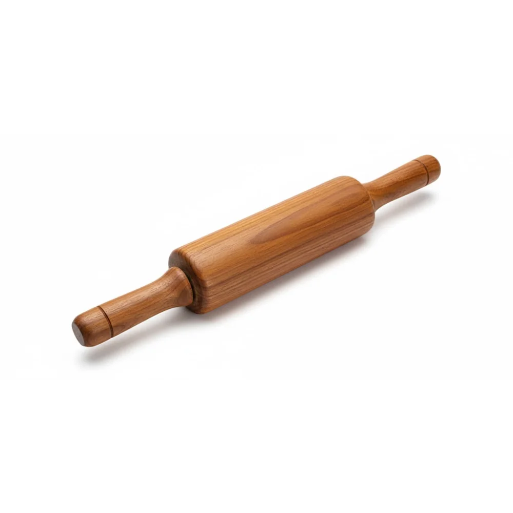 Classic Wooden Rolling Pin – Traditional Kitchen Tool for Smooth & Even Dough Rolling