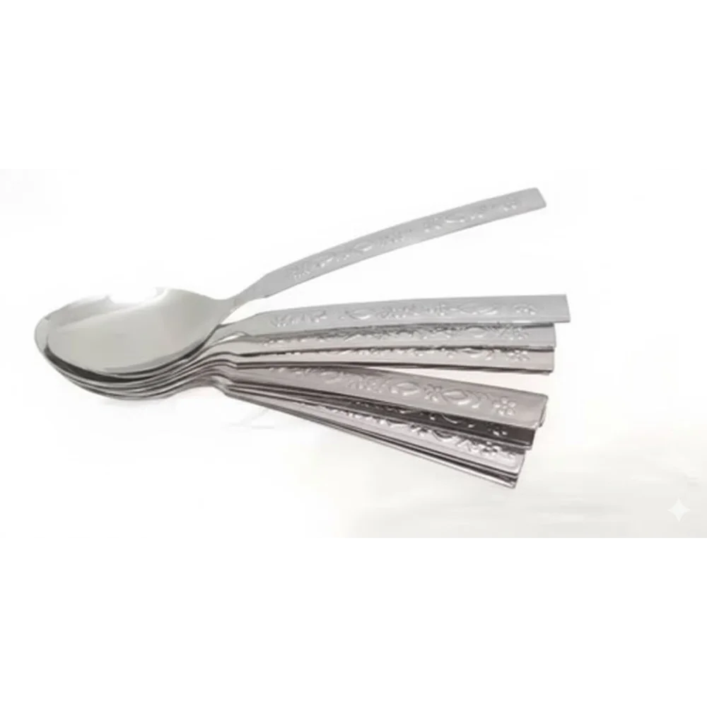 Stainless Steel Spoon Set of 12 | 16 cm Dinner Table Spoons | Food-Grade Premium Stainless Steel Cutlery for Daily Use