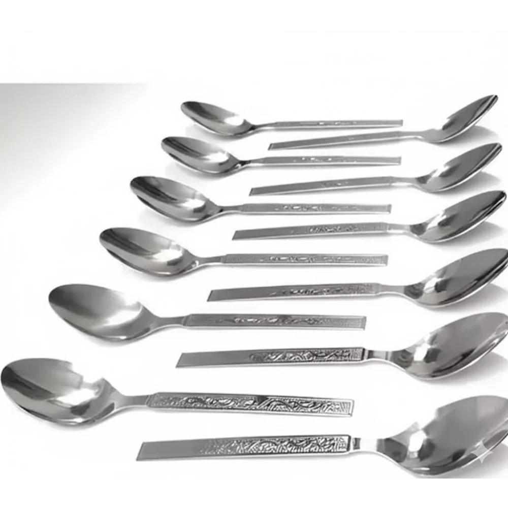 Stainless Steel Spoon Set of 12 | 16 cm Dinner Table Spoons | Food-Grade Premium Stainless Steel Cutlery for Daily Use