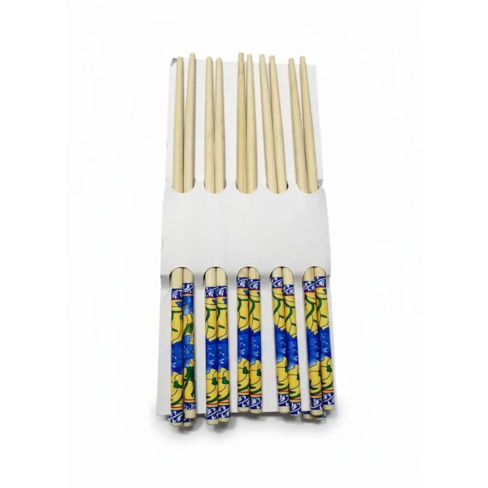 NSCC BAMBO Premium Wooden Chopsticks – Set of 5 Pairs | Lightweight, Heat-Resistant & Durable