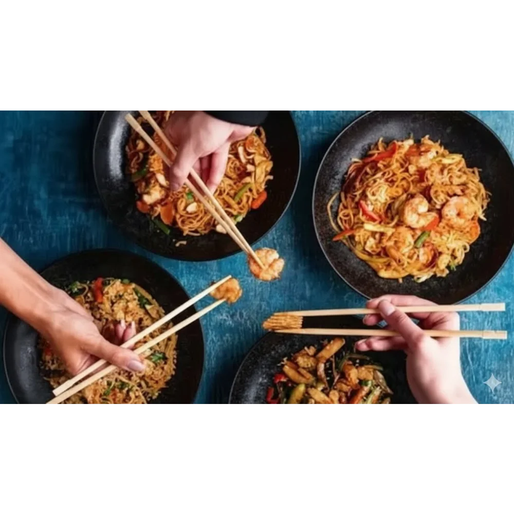 5 Pairs Bamboo Chopsticks Set – Non-Slip, Dishwasher-Safe Korean Style Reusable Chopsticks | Eco-Friendly & Lightweight | Perfect for Sushi, Noodles & Asian Meals