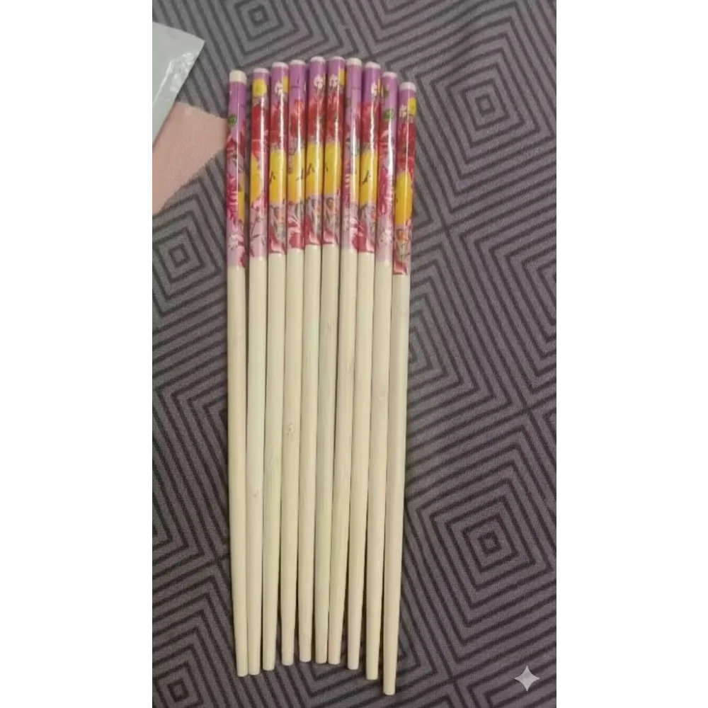 5 Pairs Bamboo Chopsticks Set – Non-Slip, Dishwasher-Safe Korean Style Reusable Chopsticks | Eco-Friendly & Lightweight | Perfect for Sushi, Noodles & Asian Meals