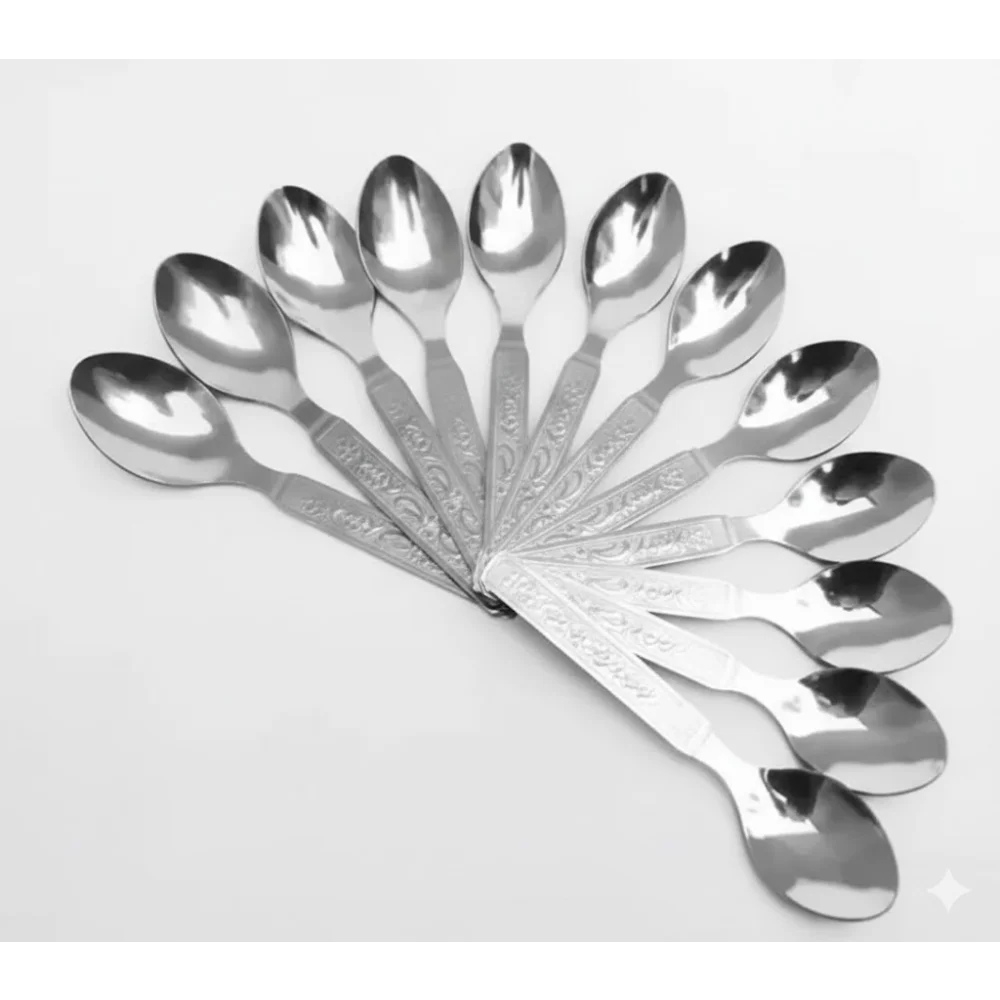 12-Piece Stainless Steel Spoons Cutlery Set – Durable & Everyday Dining Essentials