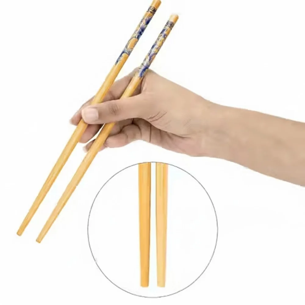5 Pairs Natural Bamboo Reusable Chopsticks for Sushi, Noodles & Fried Rice