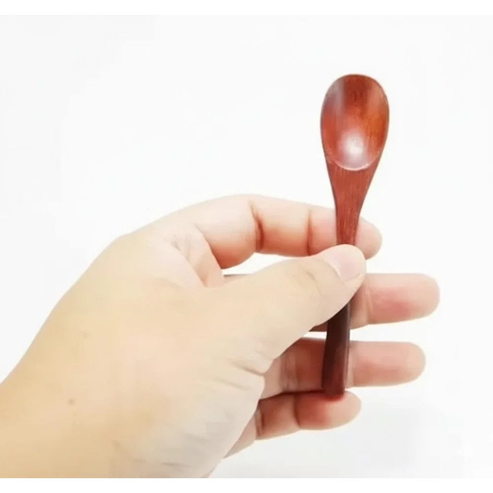 6 Pieces Wooden Masala Spoons – Natural Spice Measuring & Cooking Spoons Set