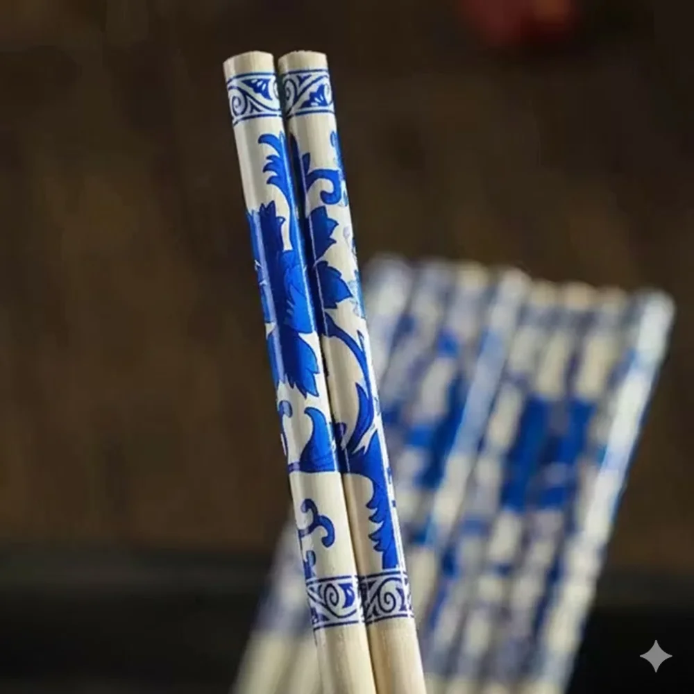 Set of 5 Pairs Bamboo Chopsticks – Food-Grade Custom Restaurant Sushi Chopsticks