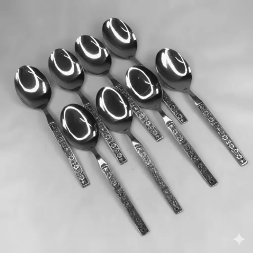 NSCC 12 Stainless Steel Spoons – Durable Everyday Dining Cutlery Set