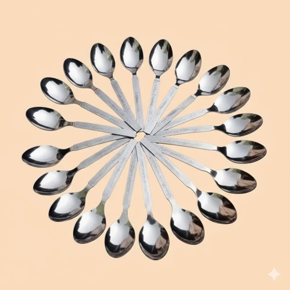 NSCC 12 Stainless Steel Spoons – Durable Everyday Dining Cutlery Set