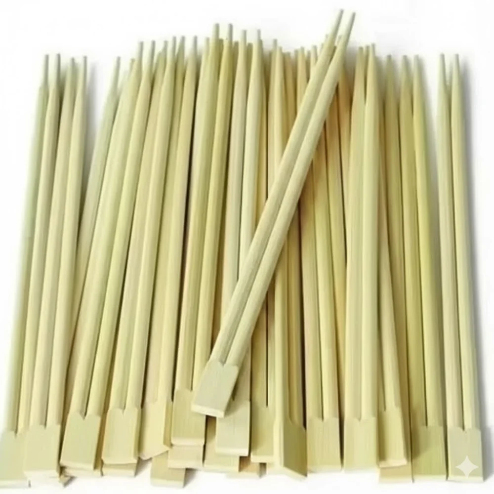 4 Pairs Wooden Disposable Chopsticks – Eco-Friendly, Lightweight & Heat-Resistant