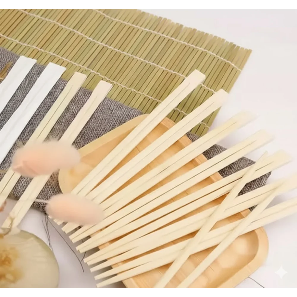 11 Pairs Eco-Friendly Bamboo Disposable Chopsticks – Biodegradable, Recyclable Wooden Chopsticks