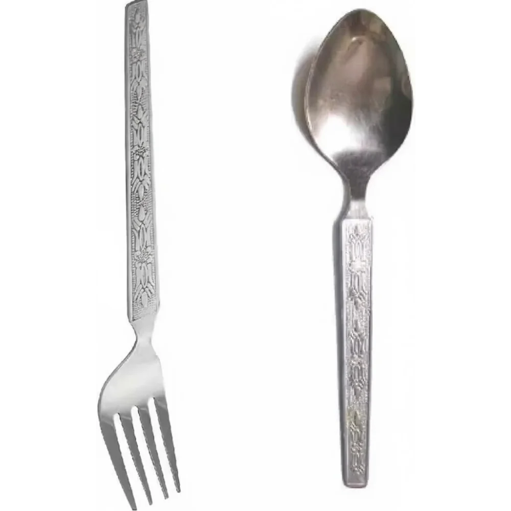 Combo of 12 Spoons and 12 Fork-Spoons – Durable & Lightweight Cutlery Set (24 Pieces)