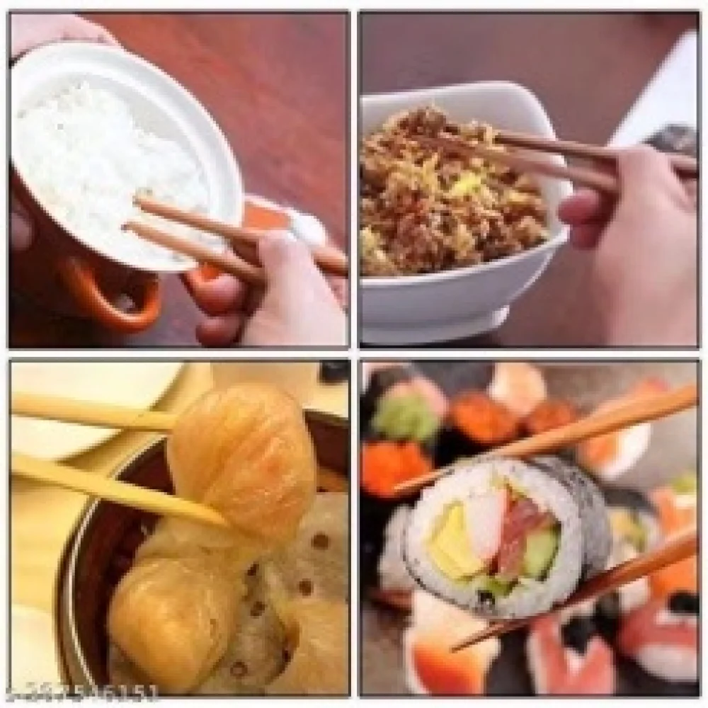 Wooden Reusable Chopsticks – Set of 40 Pieces (20 Pairs) for Daily Dining