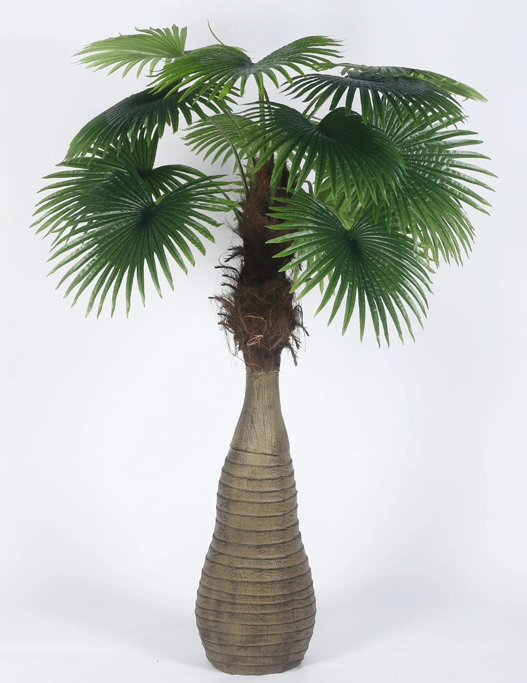 Artificial Real Touch Fan Palm Tree 70inch with Bottle Plants |Home Decor| |Office Decor| | Perfect decor Gift| |Set of 1|