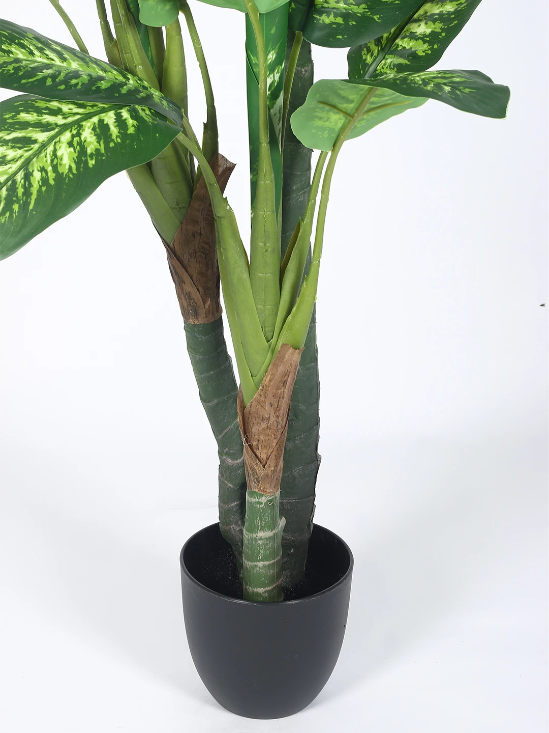 Artificial Plant 63inch Artificial Green Dieffenbachia Plant With Black Pot |Home Decor,Office Decor Perfect Housewarming Gift,Set of 1